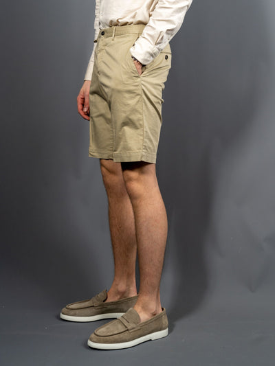 Cotton Stretch Shorts - Beige