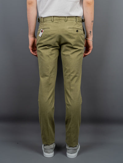 Slim Fit Cotton Stretch Pant - Grøn