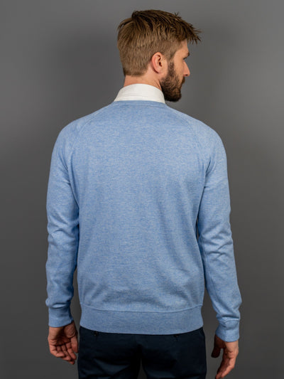 Cotton Cashmere Sweater - Lyseblå