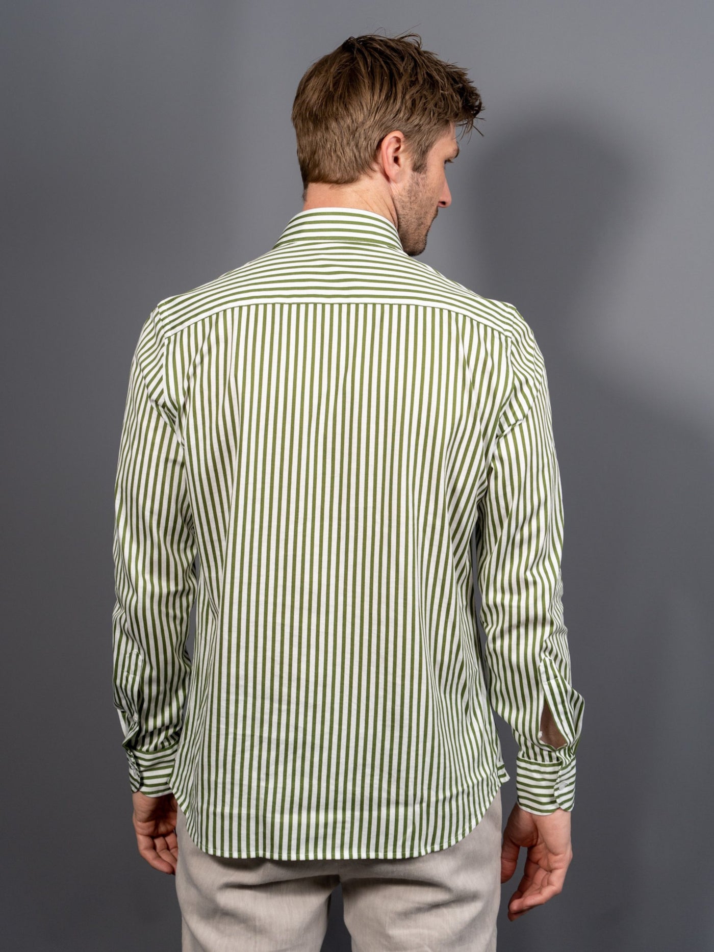 Jersey Stretch Stripe Shirt - Grøn