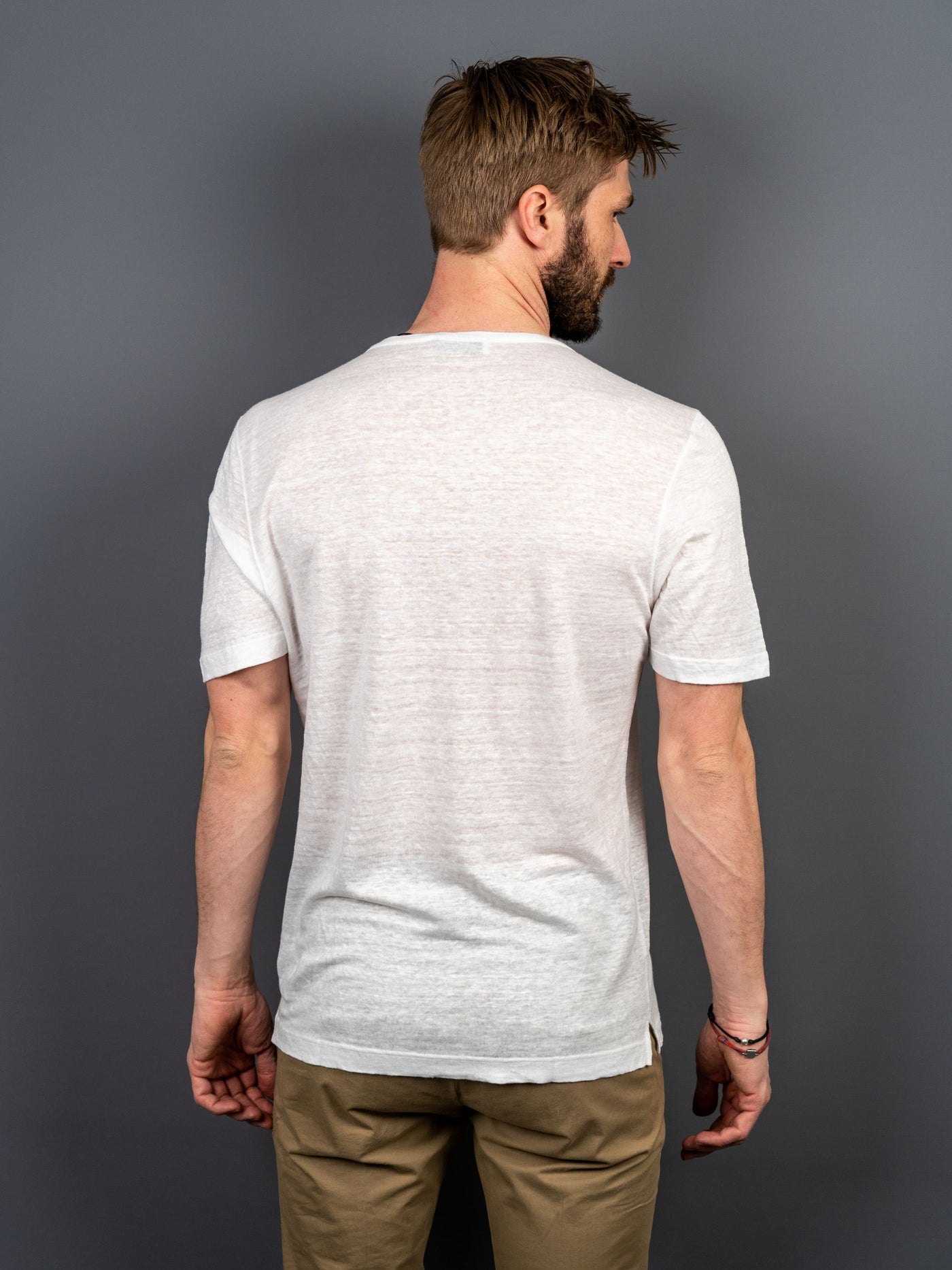 Linen T-shirt - Hvid