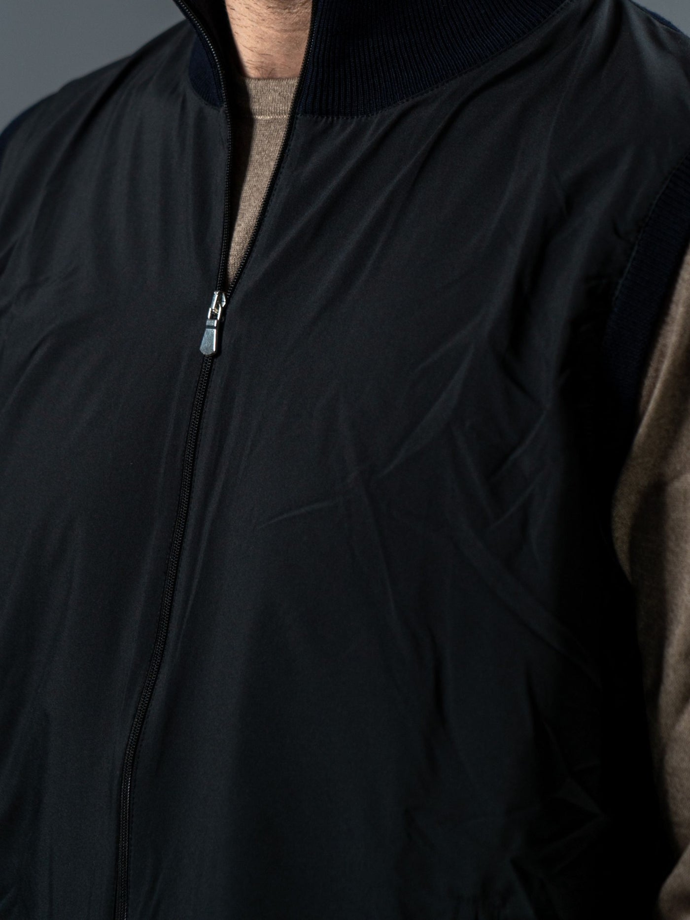 Zip Vest - Navy