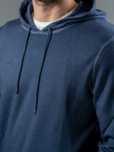 Vintage Merino Hoodie - Blå