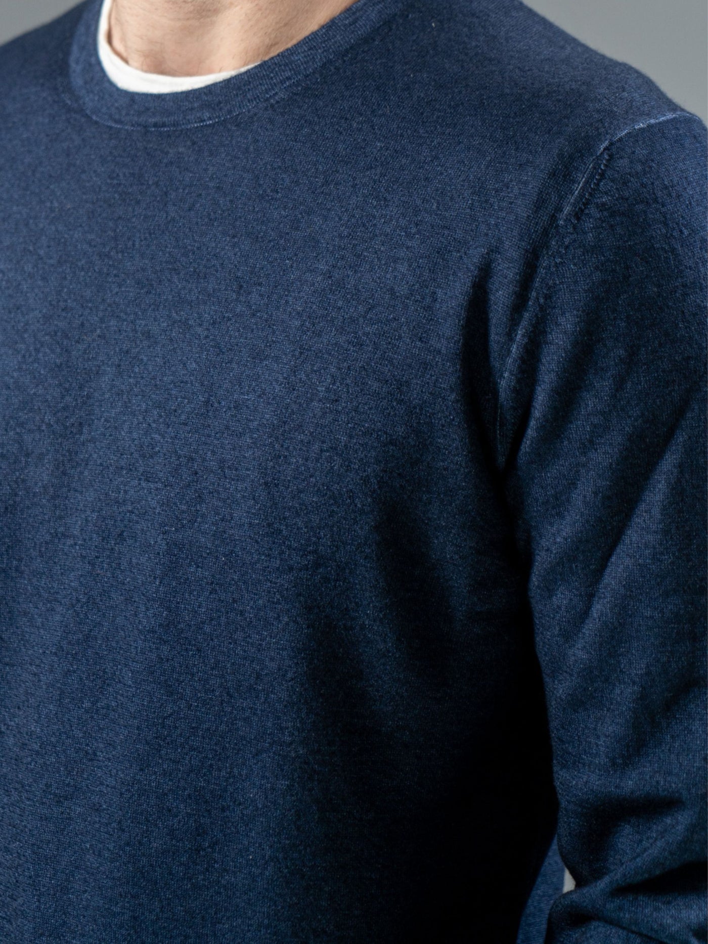 Cotton Cashmere Sweater - Blå