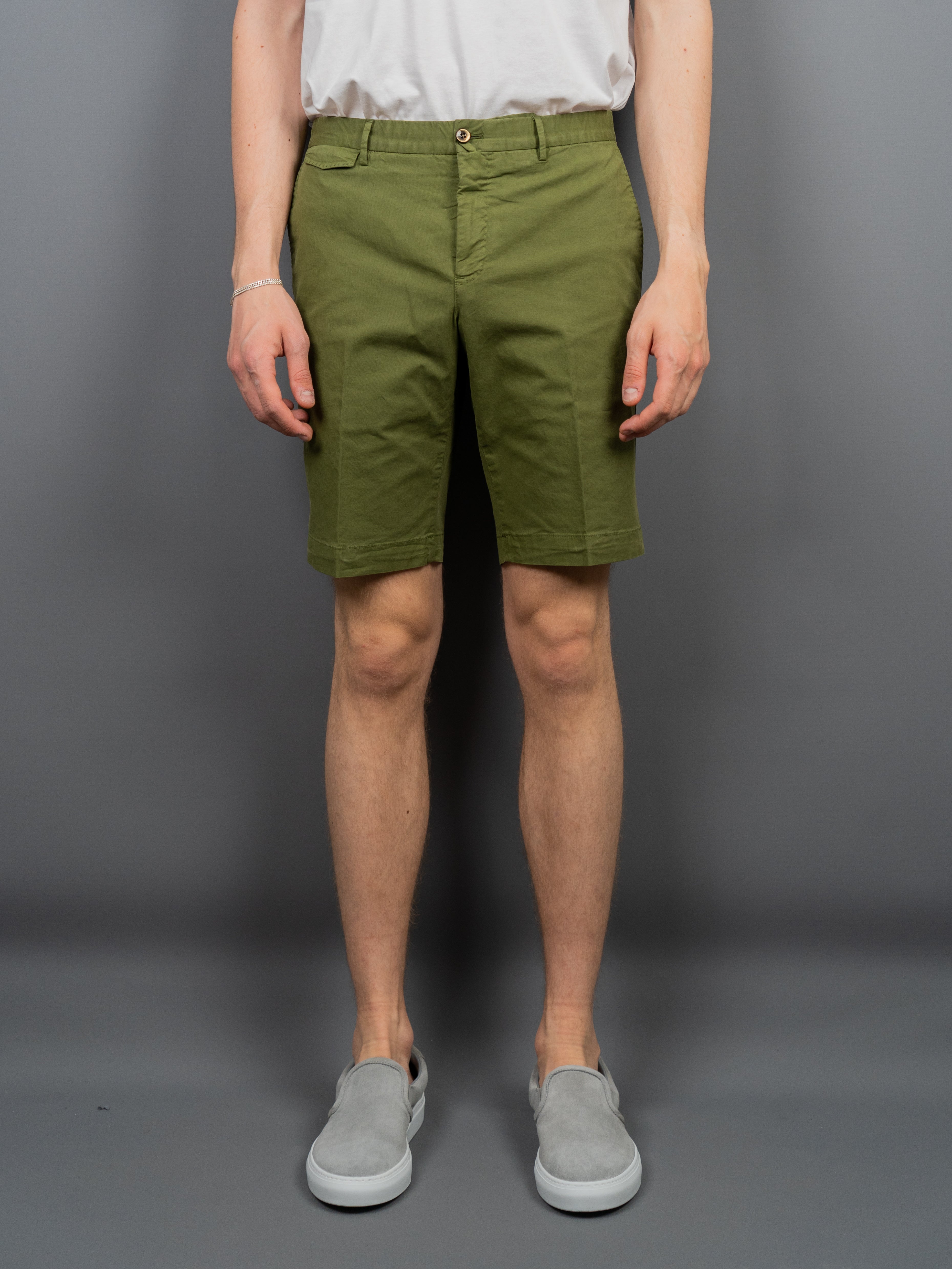 Cotton Stretch Shorts - Grøn