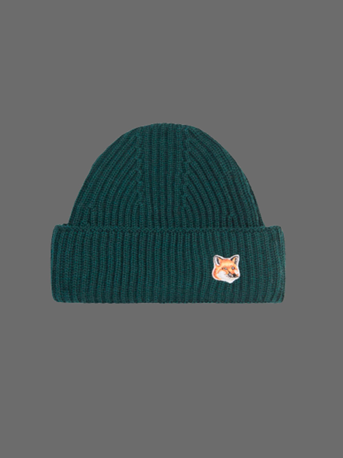 Fox Head Patch Ribbed Hat - Grøn