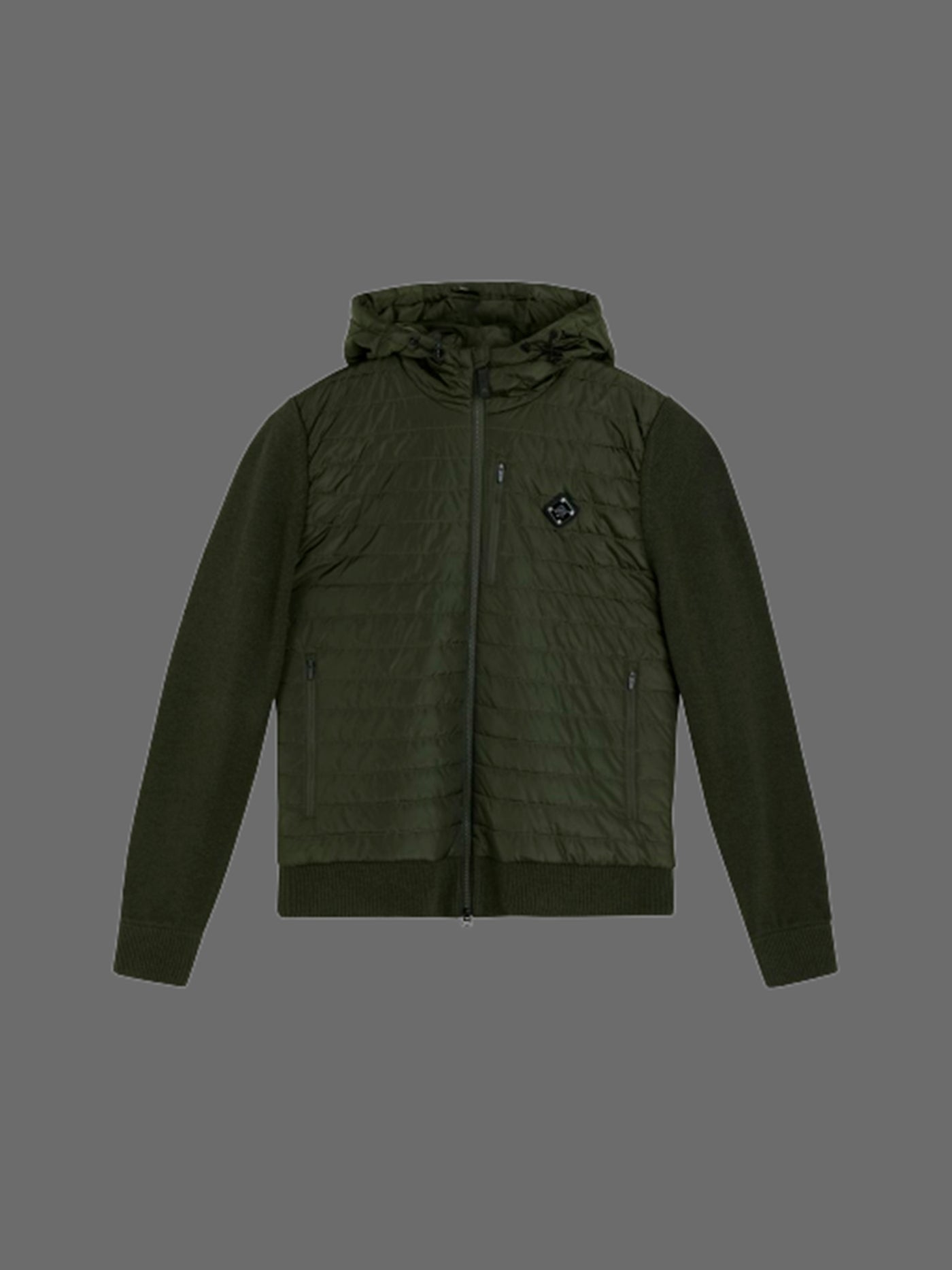 Pierre Knitted Hybrid Jacket - Grøn