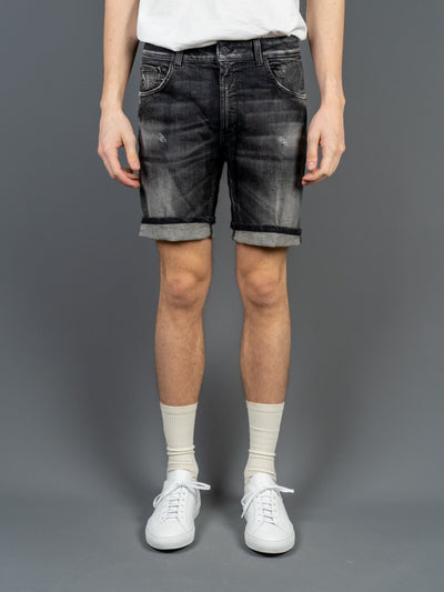 Derick Slim Jeans Short - Mørkegrå