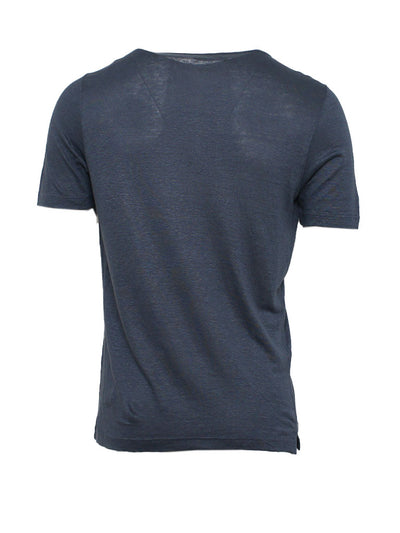 Linen T-shirt - Blå