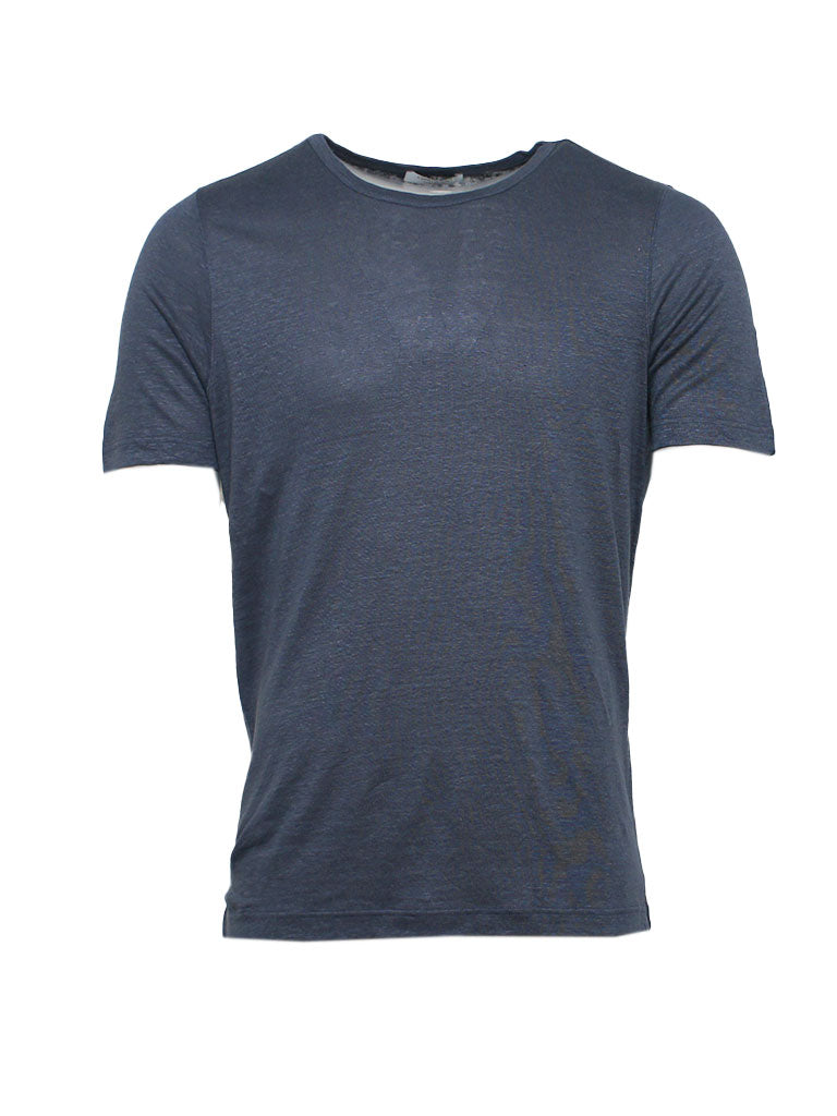 Linen T-shirt - Blå
